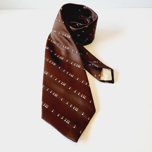 Dior Other - Vintage Christian Dior Brown Orange and Blue Necktie